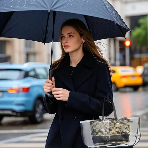 Buy Now Transparent PVC Rain Cover for Handbags - Square or Rectangle - Picture 6 of 10